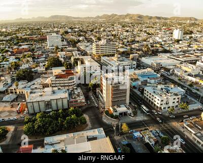 Luftbild der Innenstadt von Hermosillo, Sonora. Vista aerea del centro de Hermosillo, Sonora Stockfoto