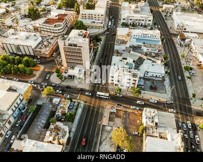 Luftbild der Innenstadt von Hermosillo, Sonora. Vista aerea del centro de Hermosillo, Sonora Stockfoto