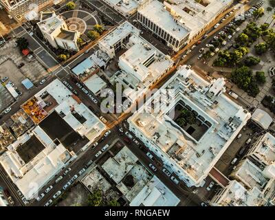 Luftbild der Innenstadt von Hermosillo, Sonora. Vista aerea del centro de Hermosillo, Sonora Stockfoto