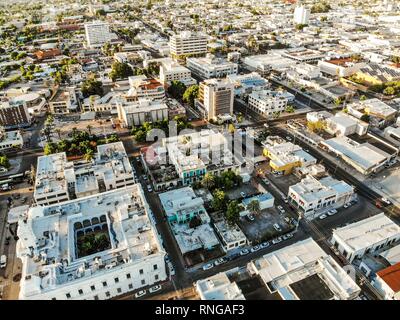 Luftbild der Innenstadt von Hermosillo, Sonora. Vista aerea del centro de Hermosillo, Sonora Stockfoto
