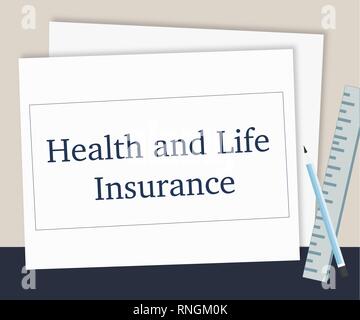 Kranken- und Lebensversicherung Vektor Konzept Stock Vektor