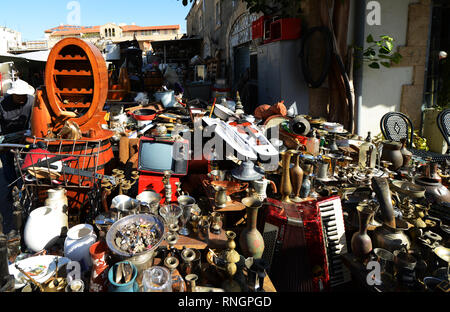 Die lebendige Flohmarkt in Jaffa, Israel. Stockfoto