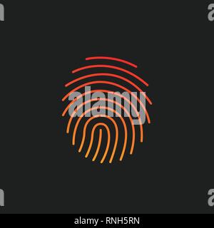 Kryptografische Signatur glyph Icon, Sicherheit und Identität, Fingerabdruck anmelden, Vector Illustration isoliert auf Schwarz Stock Vektor