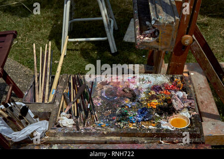 Artist Farbpalette Stockfoto
