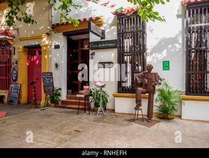 Straße von Getsemani, Cartagena, Bolivar Abteilung, Kolumbien Stockfoto