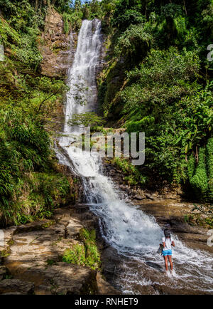 Juan Kurioses Wasserfall in der Nähe von San Gil, Santander, Kolumbien Stockfoto