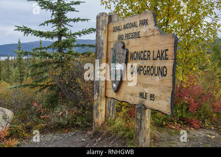 Wonder Lake Campground, Denali National Park, Alaska, USA Stockfoto