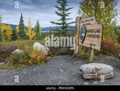 Wonder Lake Campground, Denali National Park, Alaska, USA Stockfoto