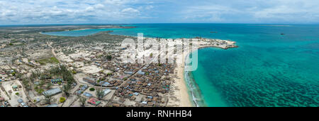 Luftaufnahme von Andavadoaka, Madagaskar Stockfoto