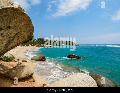 La Piscina Strand Tayrona National Natural Park, Magdalena Abteilung, Karibik, Kolumbien Stockfoto