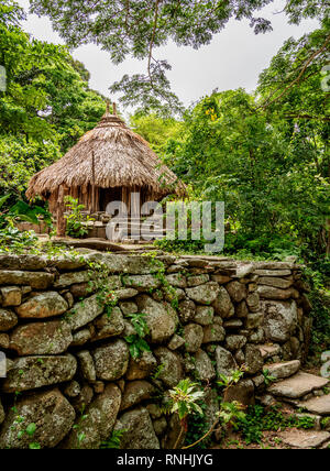 Kogi Hütte, Pueblito Chairama, Tayrona National Natural Park, Magdalena Abteilung, Karibik, Kolumbien Stockfoto