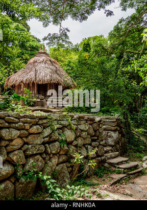 Kogi Hütte, Pueblito Chairama, Tayrona National Natural Park, Magdalena Abteilung, Karibik, Kolumbien Stockfoto