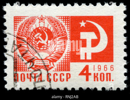 Briefmarke aus der Sowjetunion in die Gesellschaft und Technik Serie 1968 ausgestellt Stockfoto