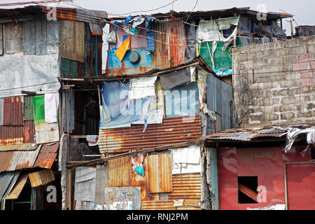 Die Armut in den Straßen von Manila, die Hauptstadt der Philippinen Stockfoto