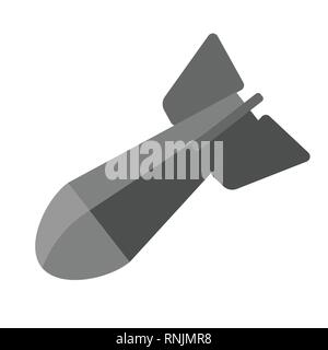 Aviation Bomben Flacher Stil für Design isoliert. Vector Illustration Stock Vektor