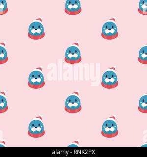 Die nahtlose Vektor Hintergrund mit Seelöwen. Stock Vektor