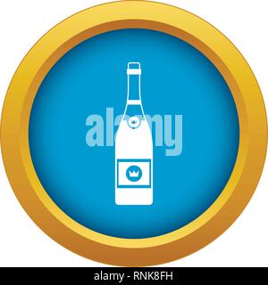 Champagner Symbol blau Vector isoliert Stock Vektor
