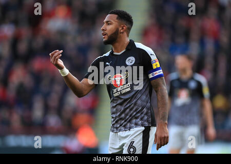 Liam Moore, lesen Stockfoto