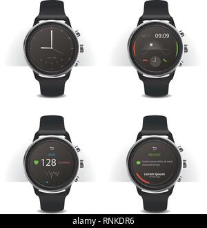 Smart Watch mit Digitalanzeige ein Vektor Illustration Stock Vektor