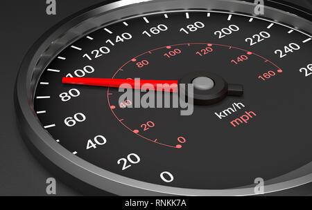 Tachometer. 3D-Render Abbildung Stockfoto