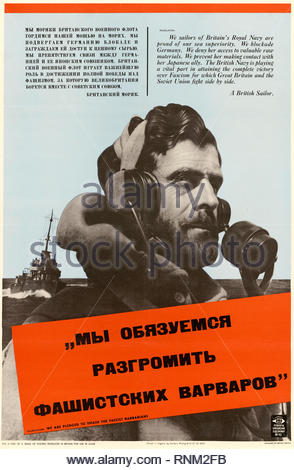 Britische Weltkrieg 2 Information der Öffentlichkeit Propaganda Poster Stockfoto