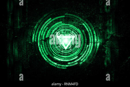 Abstrakte Technik grüner Hintergrund Stockfoto