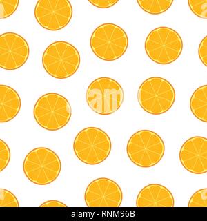 Orange nahtlose Muster Vektor. Stock Vektor