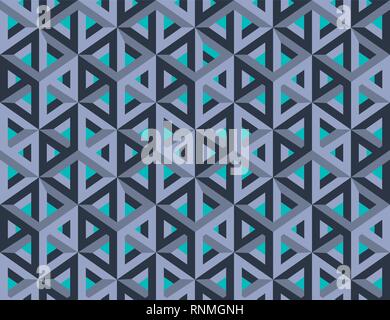 Impossible Figures isometrische 3D-hohlen Würfel Stock Vektor