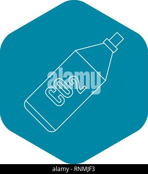 CO2-Flasche Symbol, outline Style Stock Vektor