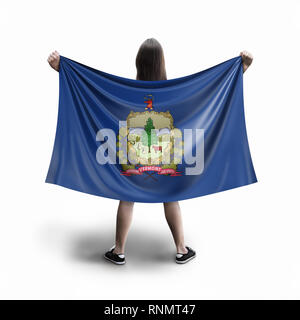 Frauen und Flagge Stockfoto