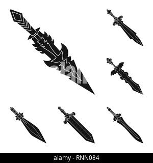 Magie, Eis, Handgriff, Griff, antike, Glas, Dekoration, Gold, Dragon, Stahl, Flügel, Sterne, Ruby, römische, Stein, Steine, Kupfer, mystische, Schlacht-, Silber-, Chinesisch-, Militär-, Alten, Edelstein, Fantasy, Ritter, Krieg, Sharp, Messer, Schwert, Dolch, Messer, Waffen, Sabre, mittelalterliche, Spiel, Rüstung, Set, Vector, Icon, Illustration, isoliert, Sammlung, Design, Element, Grafik, Zeichen, Schwarz, einfachen Vektor Vektoren, Stock Vektor