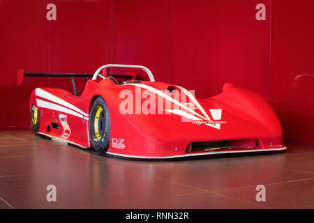 ARESE, ITALIEN - Februar 13, 2019: 1990 Osella-Alfa Romeo PA 16 in das Alfa Romeo Museum (Museo Storico Alfa Romeo) Stockfoto