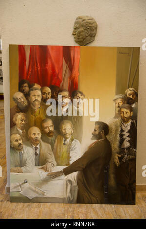 Malerei im Museum der nationalen Befreiungskrieg, Krusevo, Mazedonien Stockfoto