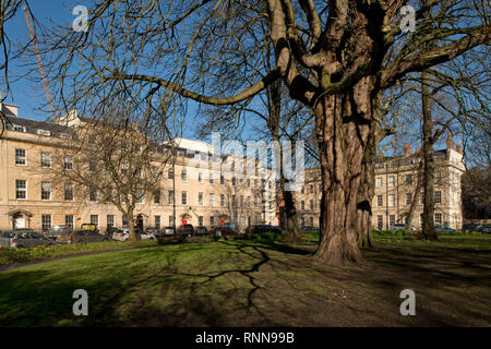 Portland Square, Bristol, UK, die St. Pauls Kirche und aus dem 18. Jahrhundert beherbergt. Stockfoto