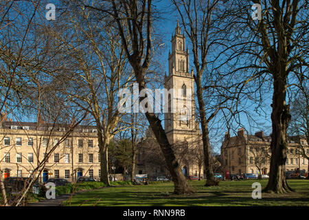 Portland Square, Bristol, UK, die St. Pauls Kirche und aus dem 18. Jahrhundert beherbergt. Stockfoto