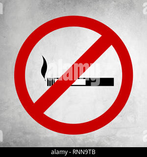 No smoking sign auf grunge Hintergrund Stockfoto