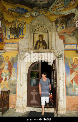 Wandbilder, Osogovo Kloster, das Kloster von Sv Joakim Osogoski, Kriva Palanka, Mazedonien Stockfoto