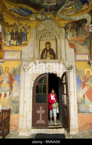 Wandbilder, Osogovo Kloster, das Kloster von Sv Joakim Osogoski, Kriva Palanka, Mazedonien Stockfoto