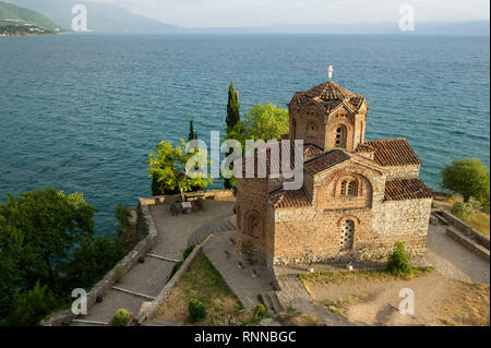 Kirche des Hl. Johannes von Kaneo (Johannes der babtist), Ohrid, Mazedonien Stockfoto