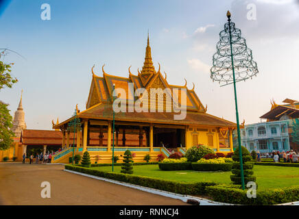 Phochani Pavillon im Royal Palace Gelände in Phnom Penh, Kambodscha, Asien Stockfoto