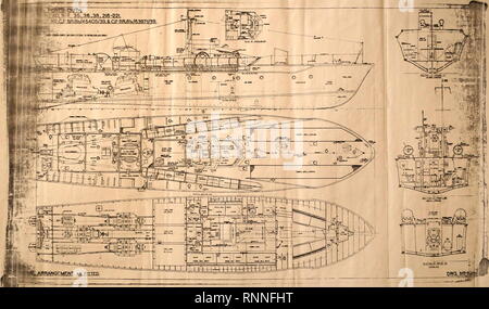 AJAX-NEWS & FEATURE SERVICE - VOSPER LTD KRIEGSSCHIFF PLÄNE-Typ; WW II MOTOR TORPEDO BOAT SERIES II 1940 S-ANGEHOBEN VORDECK ART. NAME: Anhänger zahlen; 35,36,38, 218-221. von VOSPER MICROFICHE DRUCKEN. Foto: VT-SAMMLUNG/AJAX REF: GX 191702 994 Stockfoto