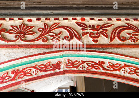 Ambohimnga Royal Palace Madagaskar - Rot, Grün und Weiß der Flagge Stockfoto