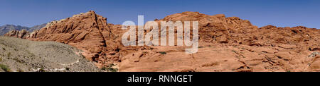 Blick auf einen Teil der Calico Hills, Red Rock Canyon National Conservation Area, Las Vegas, Nevada, USA. Stockfoto
