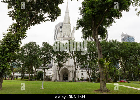 St. Andrew's Anglican Church, Singapur. Stockfoto