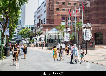 Von Singapur, der Orchard Road Street Scene. Stockfoto