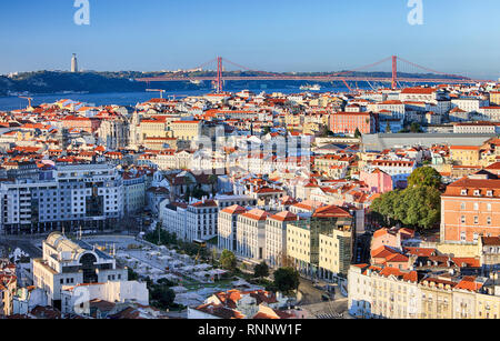 Skyline von Lissabon, Portugal Stockfoto