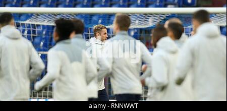 Gelsenkirchen, Deutschland. 19 Feb, 2019. firo: 19.02.2019, Fußball, 1.Bundesliga, Saison 2018/2019, CL, CHL, Champions League, Achtelfinale, Hinspiel, FC Schalke 04 - Manchester City, Ausbildung, Torhüter Ralf FAHRMANN | Verwendung der weltweiten Kredit: dpa/Alamy leben Nachrichten Stockfoto