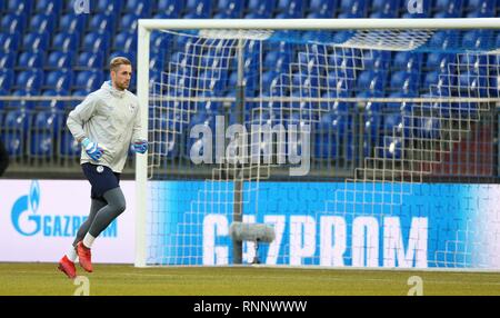 Gelsenkirchen, Deutschland. 19 Feb, 2019. firo: 19.02.2019, Fußball, 1.Bundesliga, Saison 2018/2019, CL, CHL, Champions League, Achtelfinale, Hinspiel, FC Schalke 04 - Manchester City, Ausbildung, Torhüter Ralf FAHRMANN | Verwendung der weltweiten Kredit: dpa/Alamy leben Nachrichten Stockfoto