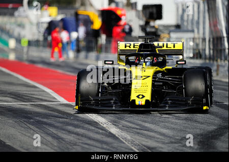 Barcelona, Spanien. 19 Feb, 2019. Formel 1 Test Tag 2; Nico Hulkenberg von Renault im Winter Test auf dem Circuit de Catalunya Credit: Aktion plus Sport/Alamy leben Nachrichten Stockfoto
