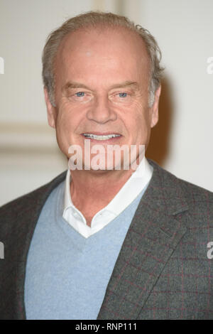 London, Großbritannien. 19 Feb, 2019. Kelsey Grammer an der Ansage für eine neue Produktion von "La Mancha" an der London Coliseum, London. Bild: Steve Vas/Featureflash Credit: Paul Smith/Alamy leben Nachrichten Stockfoto